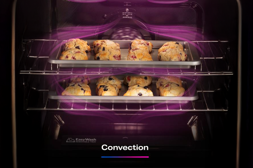 GE Profile oven interior demonstrating true European convection.