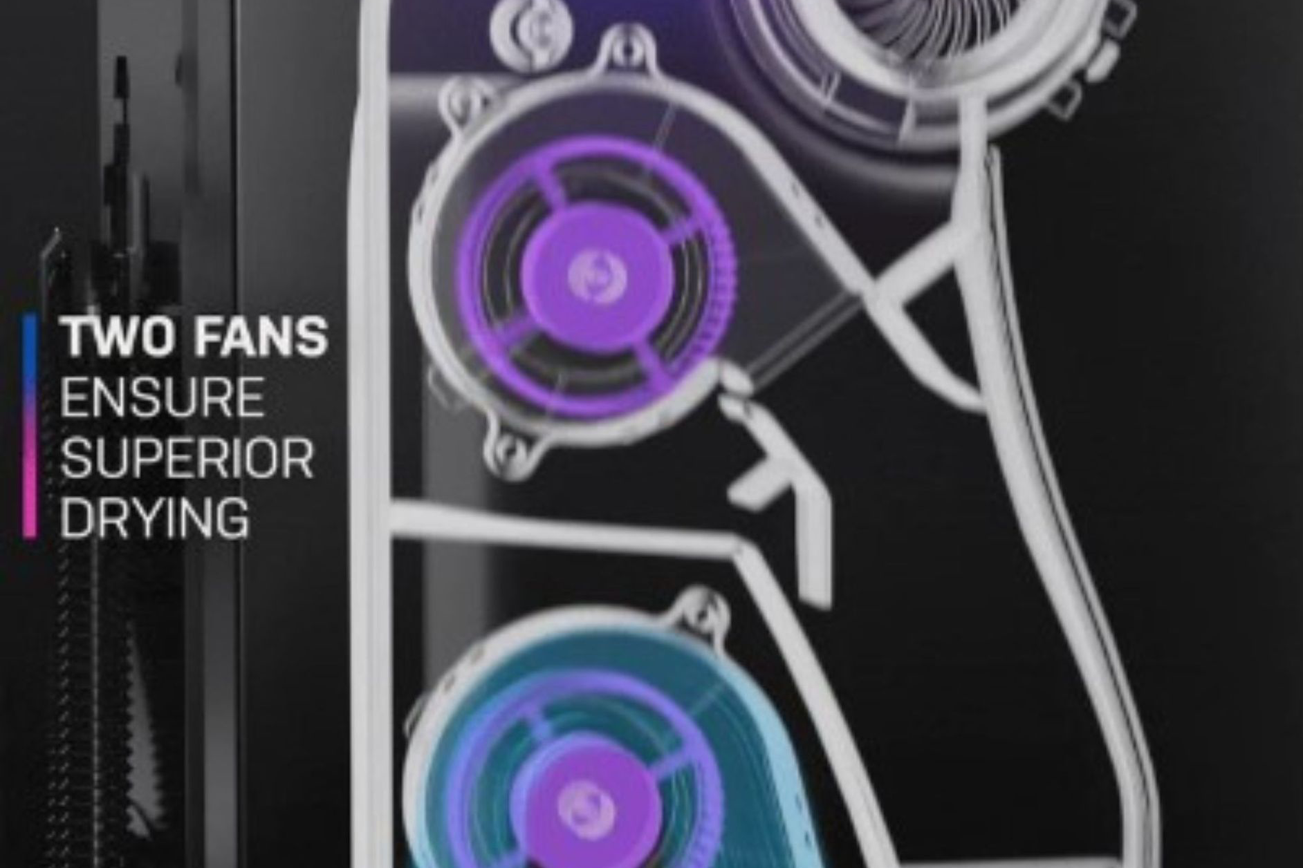 GE Profile dishwasher Dry Boost with fan assist feature.